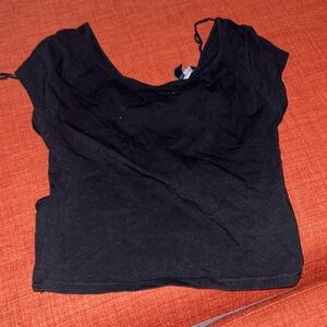 American eagle criss cross back crop top tee